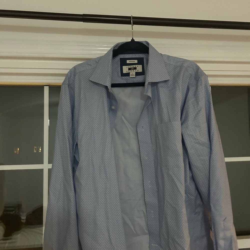 Joseph Abboud Light Blue Geometric Shirt